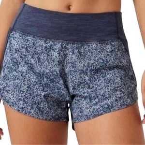 Outdoor Voices Hudson Med Blue High-Waist Athletic Shorts Running Activewear